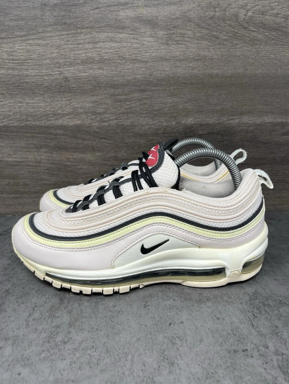 Nike Air Max 97 Womens Size 8 Light Soft Pink Black White Sneakers 921733-603